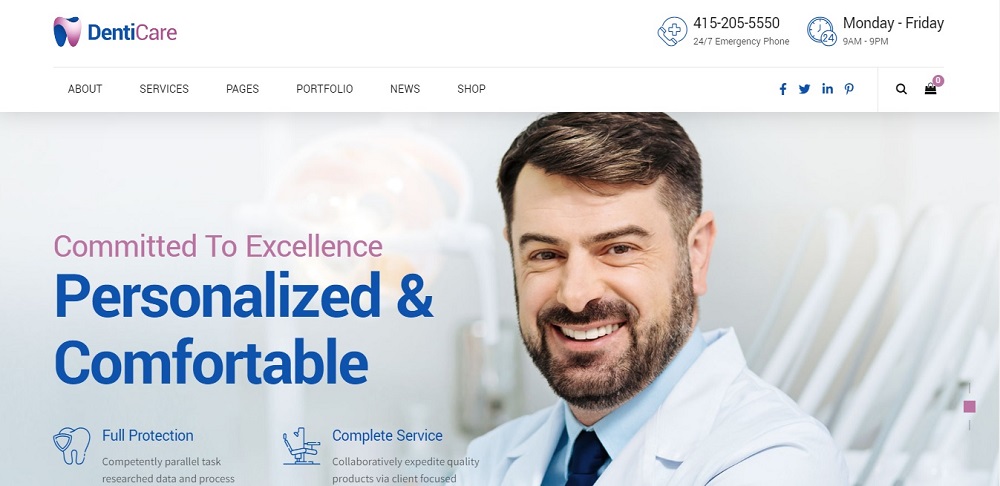 medical website design inspiration