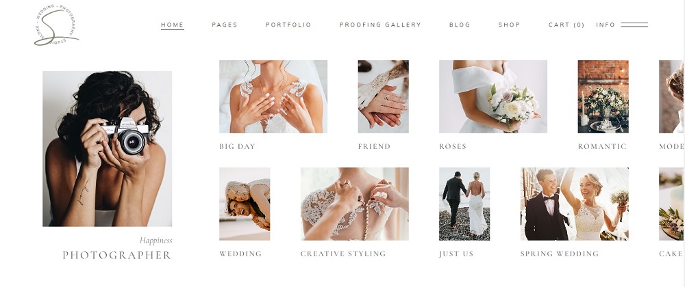 Photography website design Ideas
