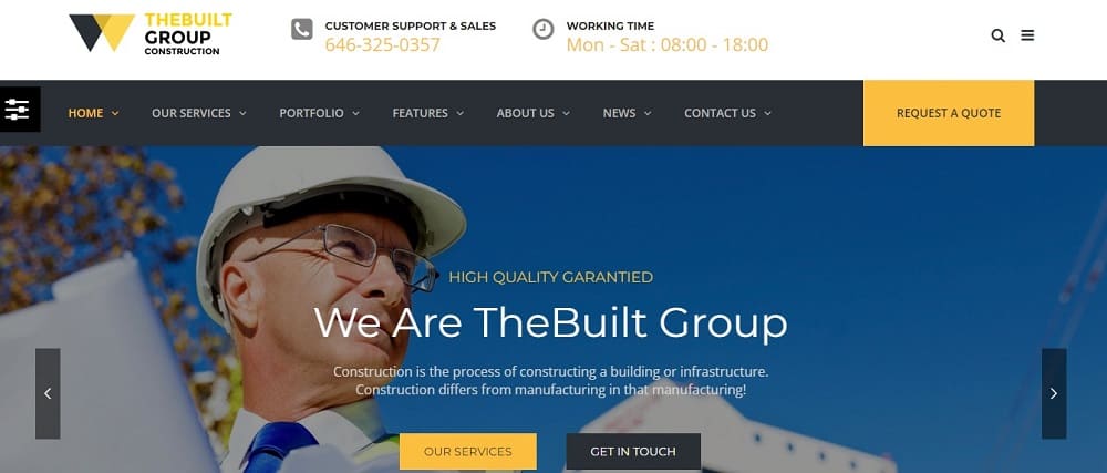 Construction Website Design Ideas
