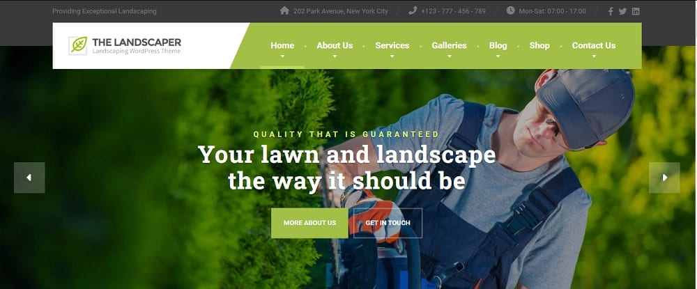 Landscape Website Design Ideas