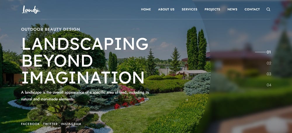 Landscape Website Design Ideas