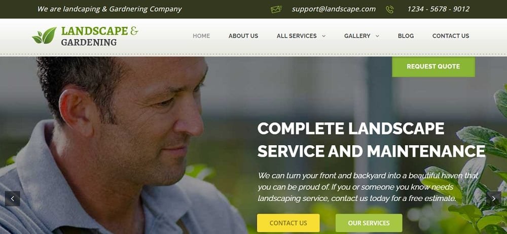 Landscape Website Design Ideas