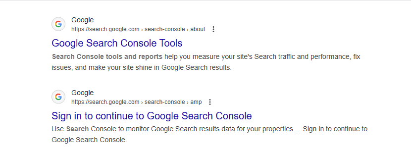 Favicon in google search