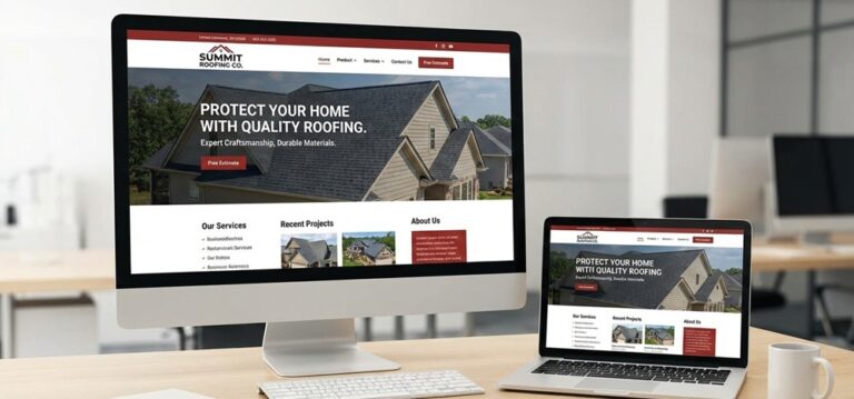 Website Design for Roofing Company