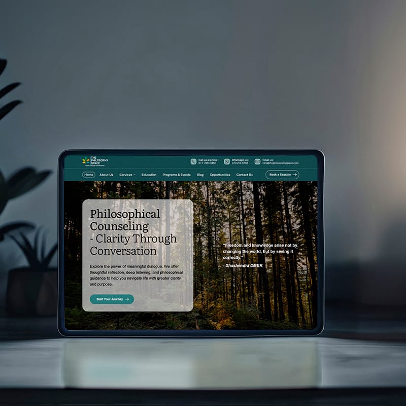 Small business website design example