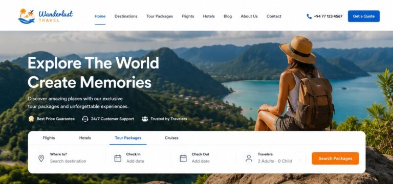 Travel Agency Website Design Ideas